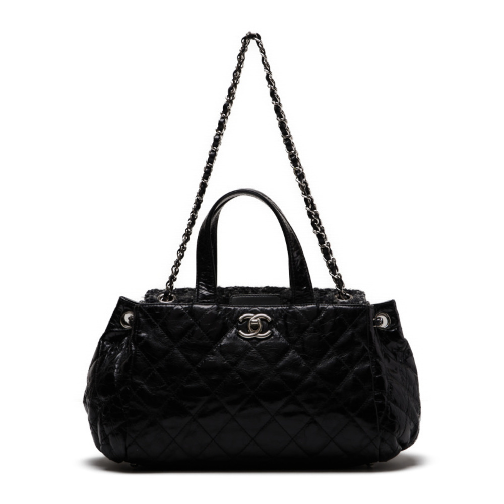 Chanel Portobello 2way Bag Handbag Calf Black